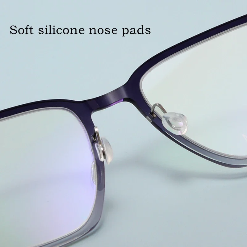 OLLYMURS خفيفة للغاية من التيتانيوم والنايلون وصفات طبية ريترو تصميم بدون براغي إطار نظارات بصرية نقية للرجال والنساء