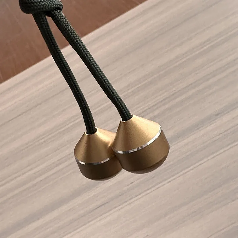 Outdoor Portable EDC Aluminum Alloy Material Two Beads One Rope Finger Yo Yo Creative Stress Toys
