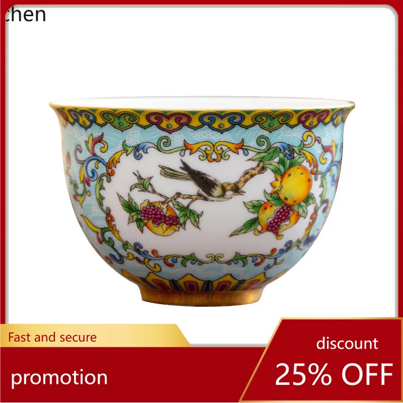 

Zml ceramic tea cup kung fu set tea cup large tea cup personal use