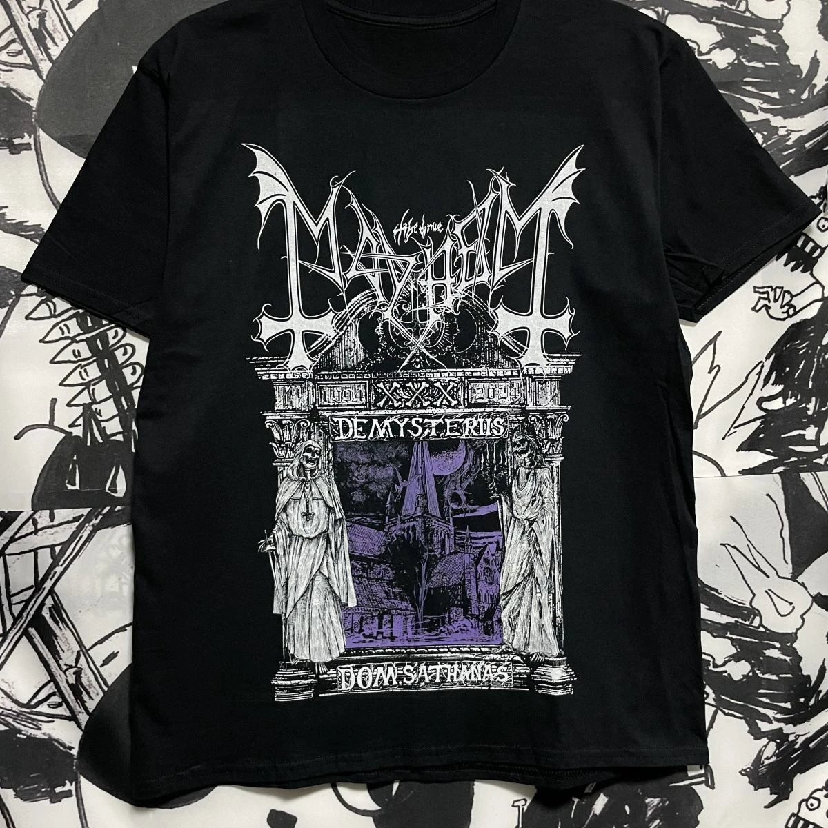 

2025 new model Short eeve Norwegian Mayhem Band Dark Niche Rock Men's Summer Casual Sports Breathable Cotton T-Shi