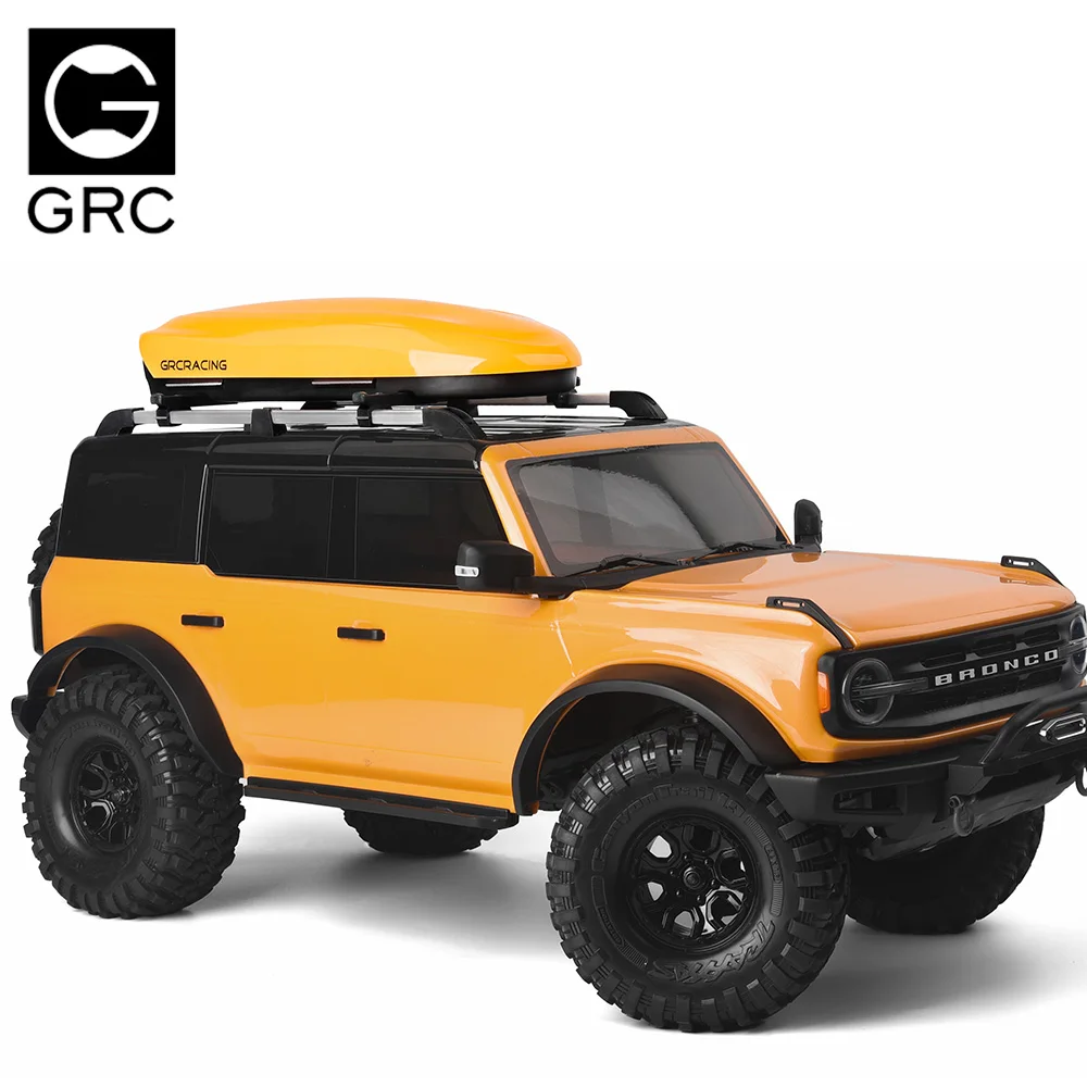 GRC 1/10 Scale Roof-box w/Rack Luggage Roof Rack Holder Bar with Rail Bar For Traxxas TRX4 TRX6 Benz Bronco Axial SCX10 90046