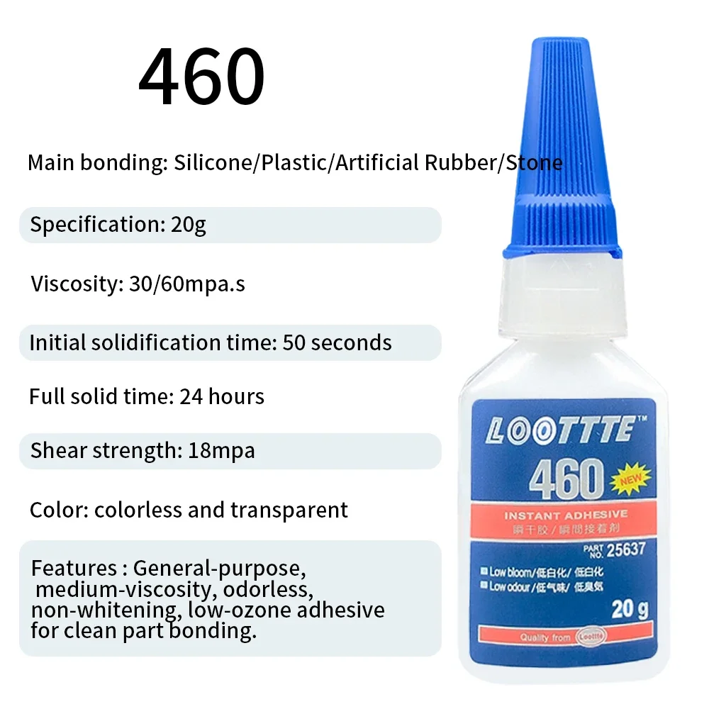 20ml Loottte Gummi-Metall-Holz-Kunststoff-Reparatur-Sofortkleber Harz-Keramik-Metall-Glas Schnelltrocknender Klebstoff Heim- und Auto-Reparaturwerkzeuge