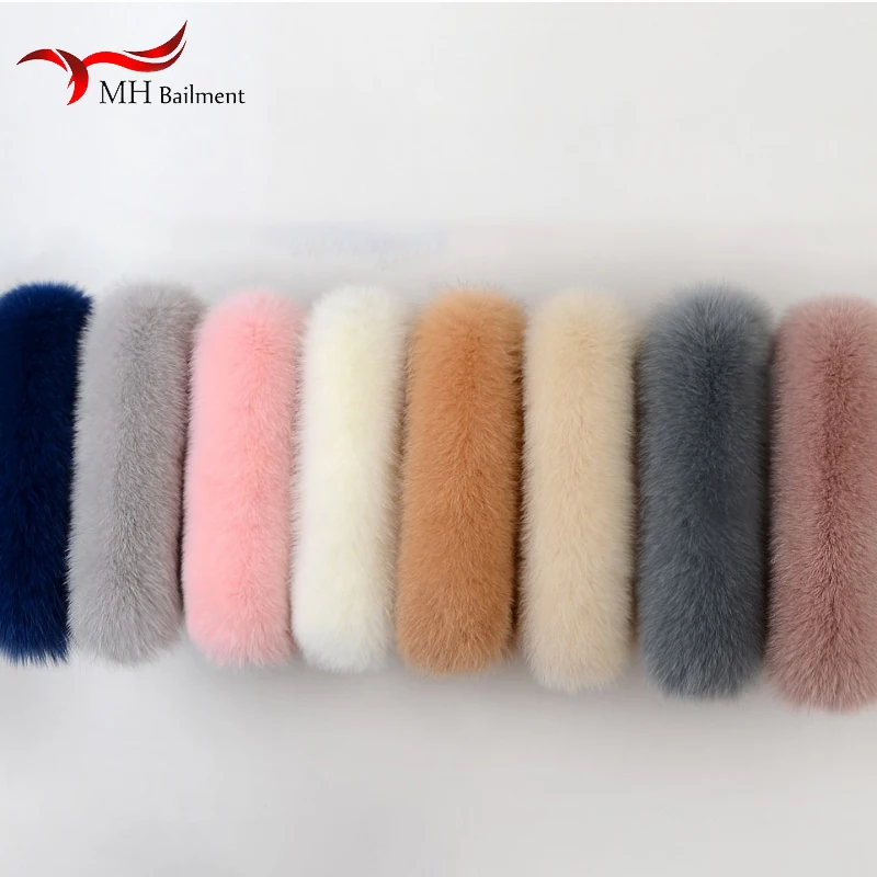 Winter 100% Real Fox Fur Collar Women Luxury Hooded Pink Fur Scarf Warm Fluffy Genuine Raccoon Fur Shawl Scarves Free Shipping