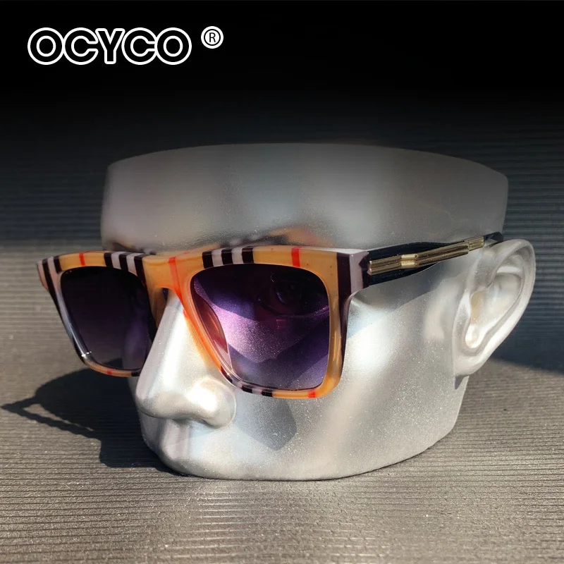 

OCYCO Ins Popular Fashion Square Sunglasses Women Trending Gradient Brand Designer Shades UV400 Men Cat Eye Sunglasse