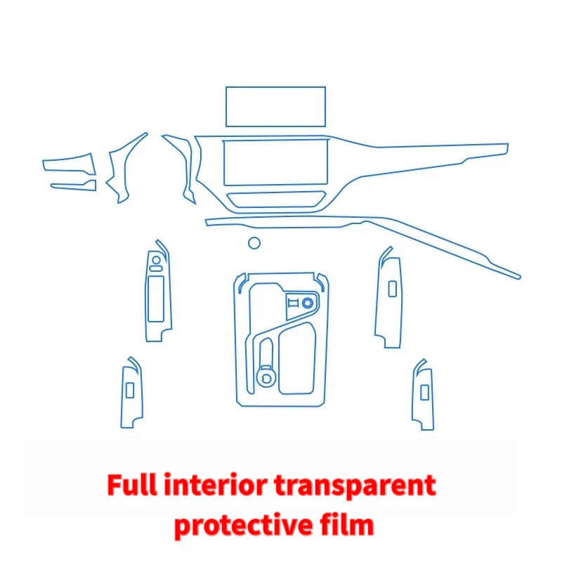 For 2023 Isuzu D-Max center console gear shift paint protection film navigation screen protector interior film