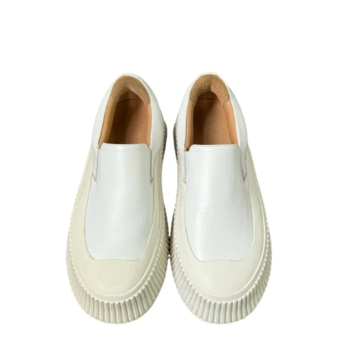 

Leather loafer shoes 25 all-match inner increase thick sole small white shoes lazy slip-on women's shoes casual single AD1012
