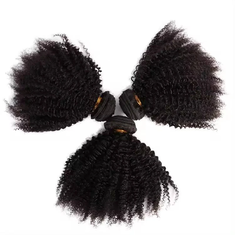 12 A Afro Kinky Curly Hair Extensions 100% Virgin Vietnamese Natural Curly Human Hair Bundles Double Weft Hair Bulk for Braiding