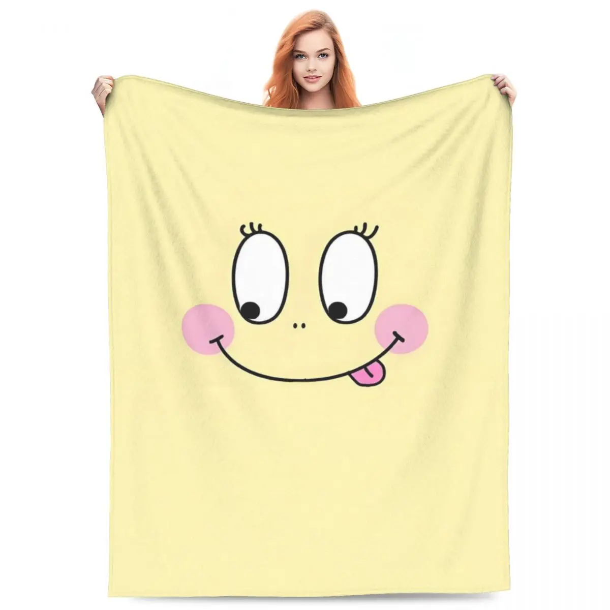 Custom 3D Printed Cartoon Barbapapa Wallpaper Blankets Breathable Soft Flannel Summer Throw Blanket for Couch Outdoor Bedding