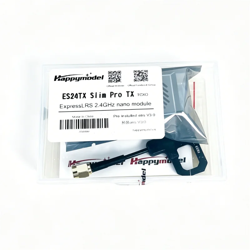 Happymodel ES24TX Slim Pro 2.4G ELRS Module, Plug-and-Play for Tango 2 / X-Lite / Pro9 Lite Radios