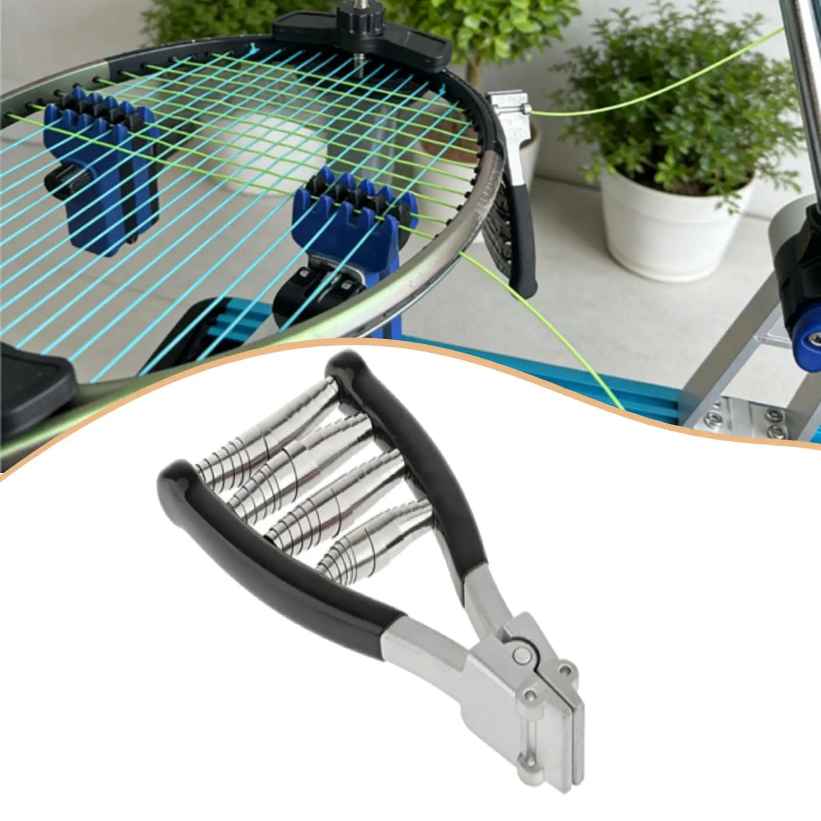 

Tennis Stringing Clamp Wide Head Precision Tool Durable Metal Starting Clamp Equipment for Racket Repairs