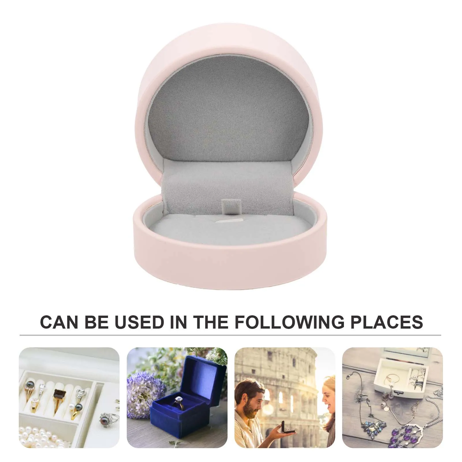 

Valentine's Day Jewelry Box Rose Lined Jewelry Organizer for Pendant Earrings Ring Storage Travel Essentials