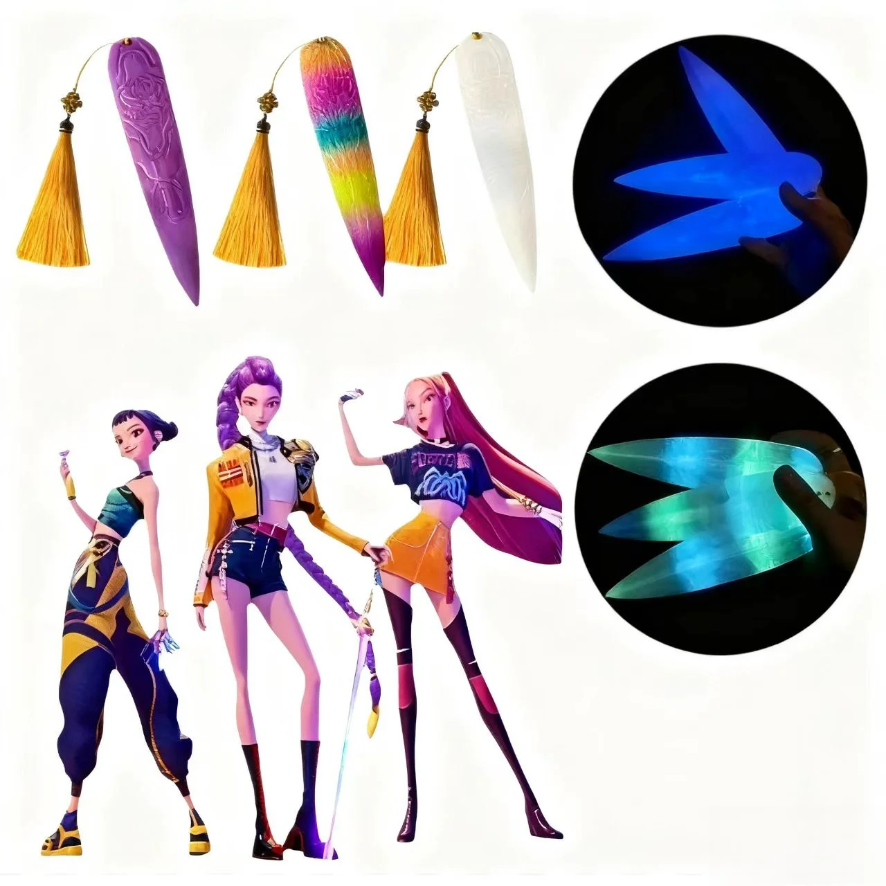 

Demon Hunters Zoey Kpop Cosplay Lights Dart Weapons for Girl Group Idol Halloween Costume