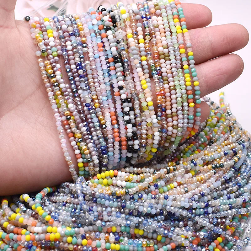 Neue Mixed AB farbe 2mm Tschechische kristall Glas Perlen Rondelle Facettierte Kristall Perlen Hand Lose Spacer Perlen für Schmuck, der