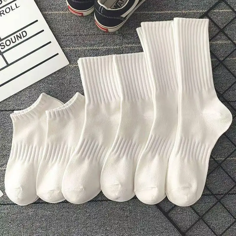 

20 Pairs Genuine Cotton Socks Unisex Mid Short Tube Spring Summer Anti Odor Sports Casual Long Socks Breathable Durable
