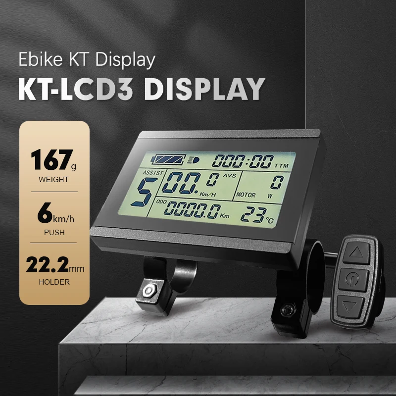 KT Electric Bike Display LCD3 24V 36V 48V 72V Intelligent Colorful Display For KT Controller Accessories