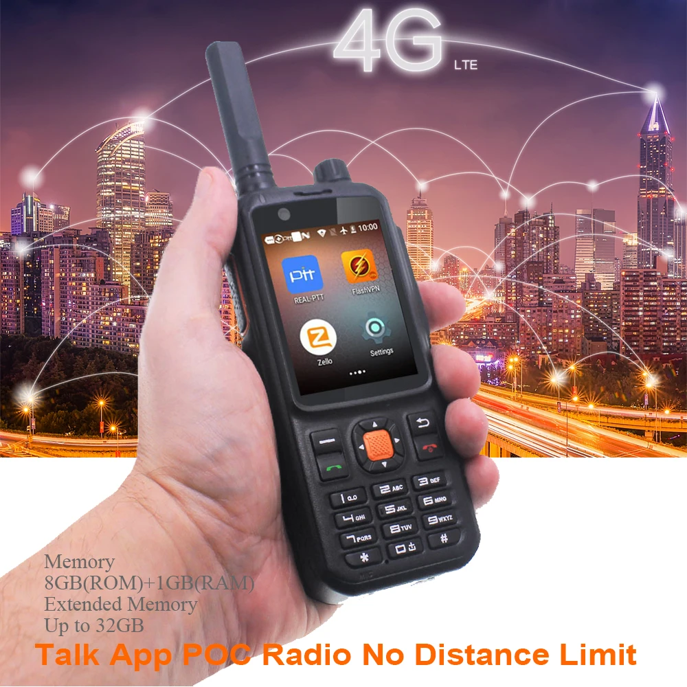 ANYSECU A420 WalkieTalkie 4G POC PTT Network Radio LTE Zello WiFi Radio GSM Compatible With Real-PTT Android Smart Phone