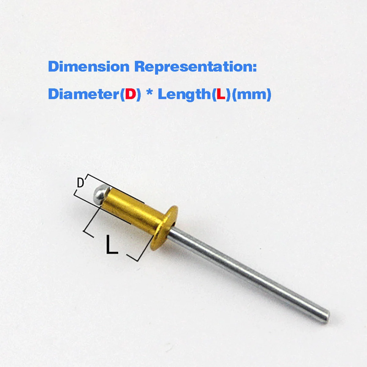 Color Aluminum Pop Rivet/Rivet Decoration Nail/Round Head Open Type Aluminum Pop Rivet M3.2M4M5