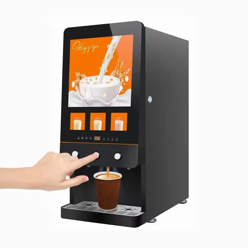 ماكينة صنع القهوة الفورية 110 فولت 220 فولت ماكينة بيع المشروبات الساخنة والثلج ماكينة المشروبات التجارية
