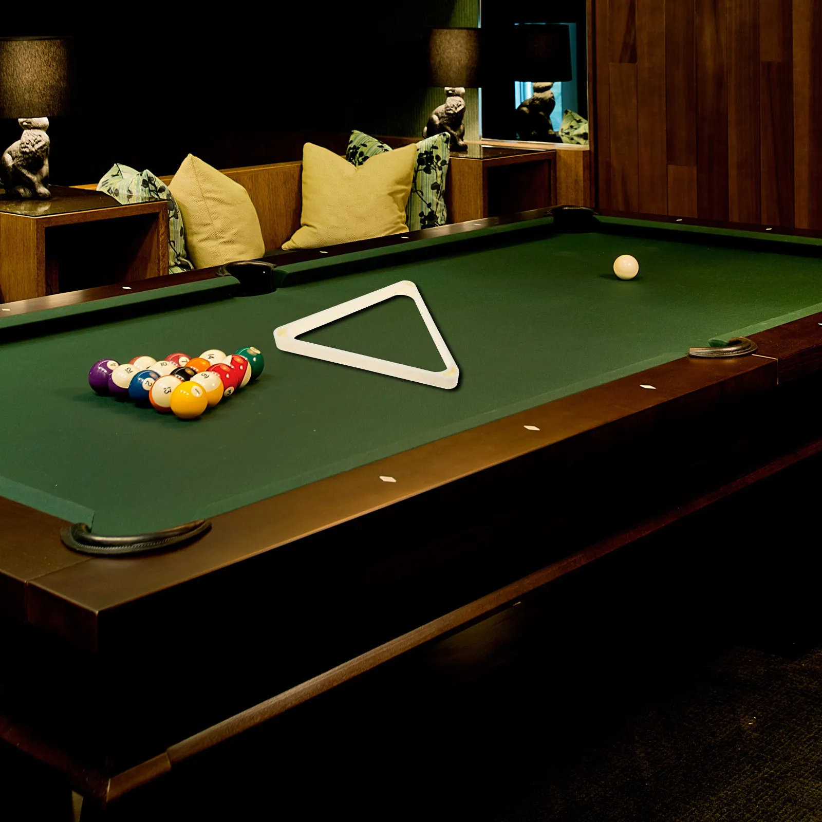 Triangle Billiard Ball Rack Lightweight ABS Pool Table Accessory Non Scratch Snooker Ball Organizer
