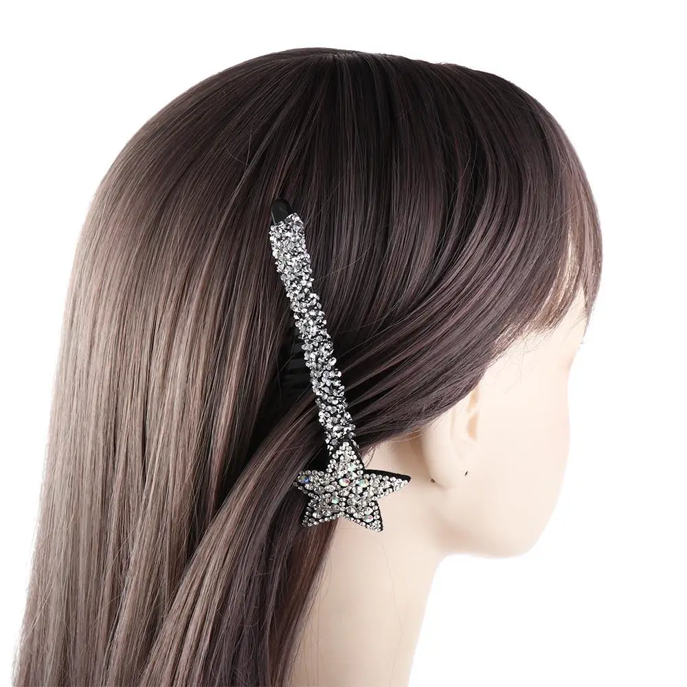 

Pentagram Star Rhinestone Star Hair Comb Teeth Acrylic Invisible Extra Hair Holder Headwear Hair Accessories Extra Hair Holder