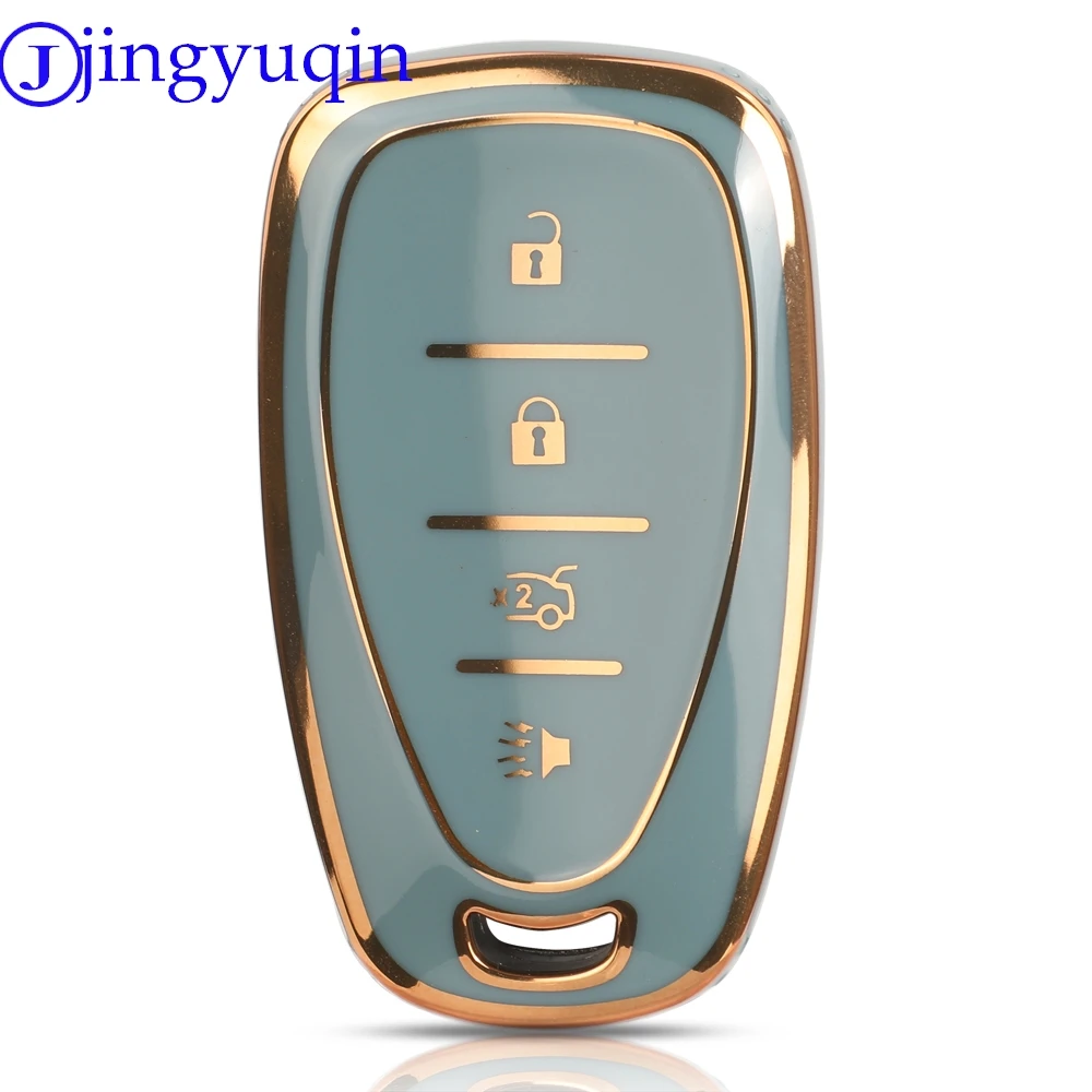 jingyuqin Replacement Smart TPU Remote Key Shell Case For Chevrolet Chevy Camaro Cruze Malibu 2016 2017 2018 2019 2020 4Buttons view 3