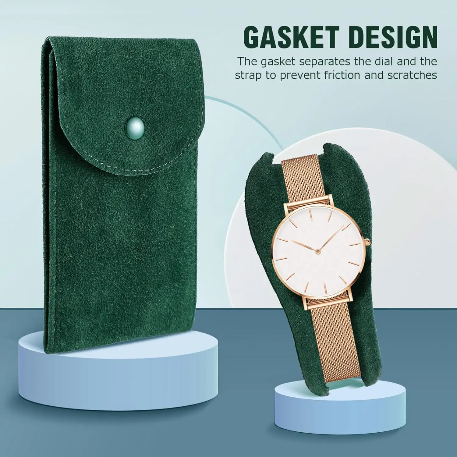 Portable Flannelette Fabric Watch Pouch Storage Bag Single Watch Travel Organizer Display Pouch for Men and Women Dropshipping