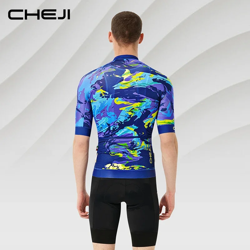 Cheji Men\'s Cycling Jersey Summer Short Sleeve Top Jersey Ciclismo Hombre Jersey Ciclismo Specialized Cycling Clothing Equipment