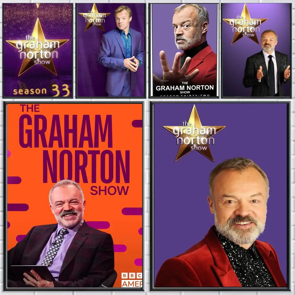 tv series T-The Graham Norton Show-W Poster Peel and Stick Wall Art for Cafe Office Bar and Home Decoration