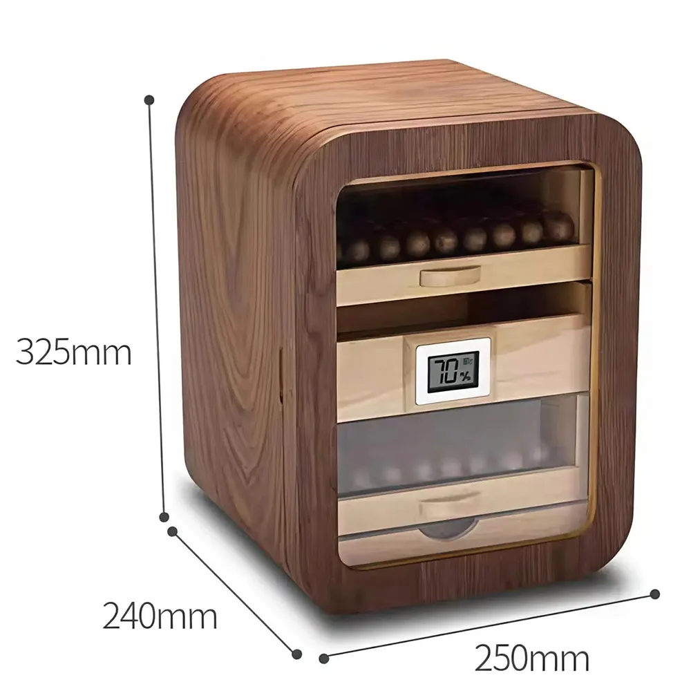 Cigar humidifier box with large capacity, layered storage for cigars, cigar storage box, cigar wooden cabinet, cigar wooden box