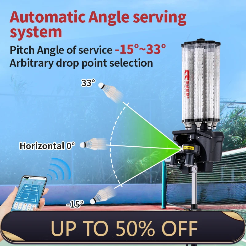 Macchina da tiro automatica per badminton STLF con APP mobile per l'allenamento