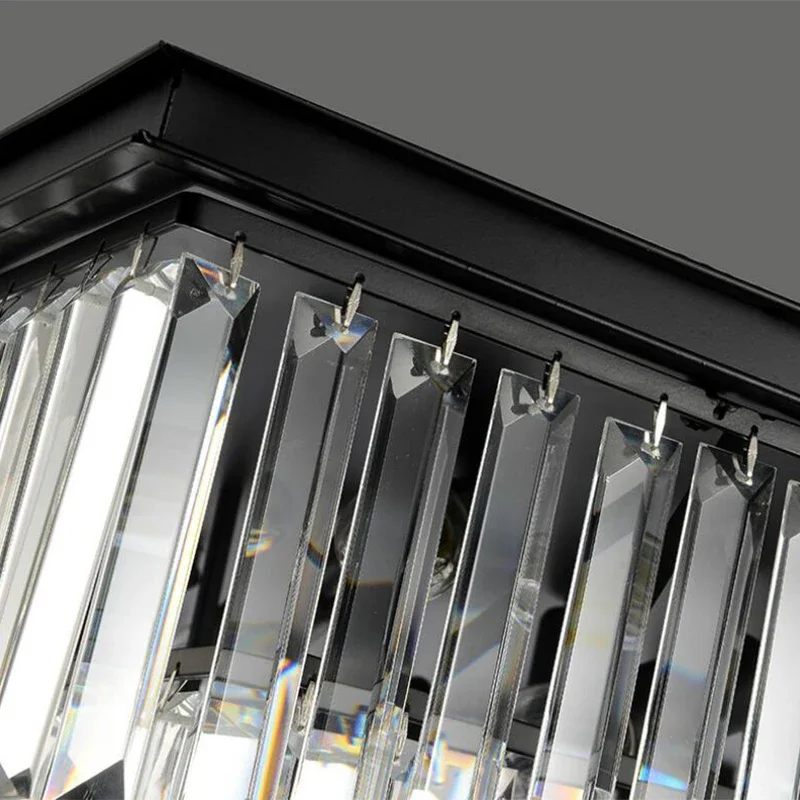 

Modern Minimalist LED Square Crystal Ceiling Lamp for Living Room Bedroom Restaurant Atmospheric Chandelier