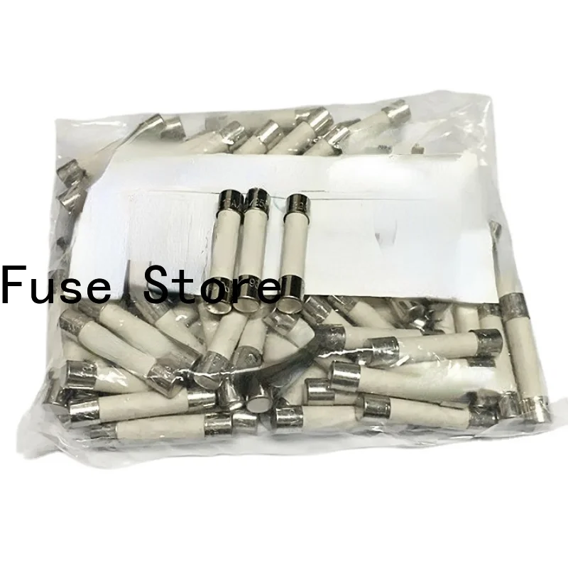 Tubo fusible cerámico de 5 piezas, 6x30, 6x32MM, T0.187A, 250V, serie 326, retraso de fusión lenta.