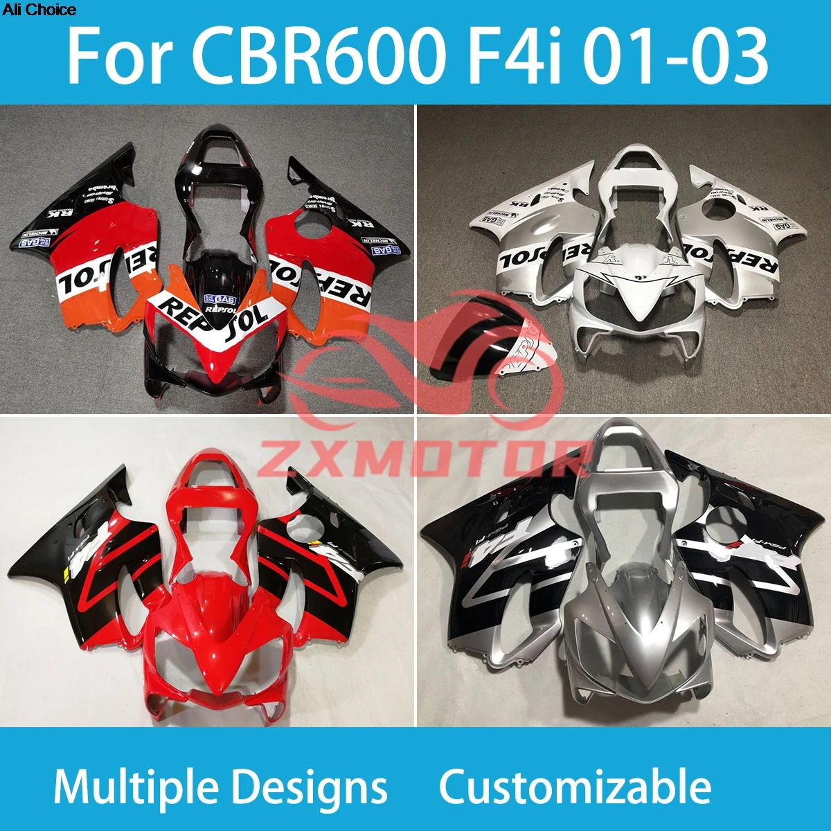

Fit CBR600F4i 2001 2002 2003 Fairings Motorcycle for Honda CBR600 F4i 01 02 03 Full Set Bodywork Fairing Kit