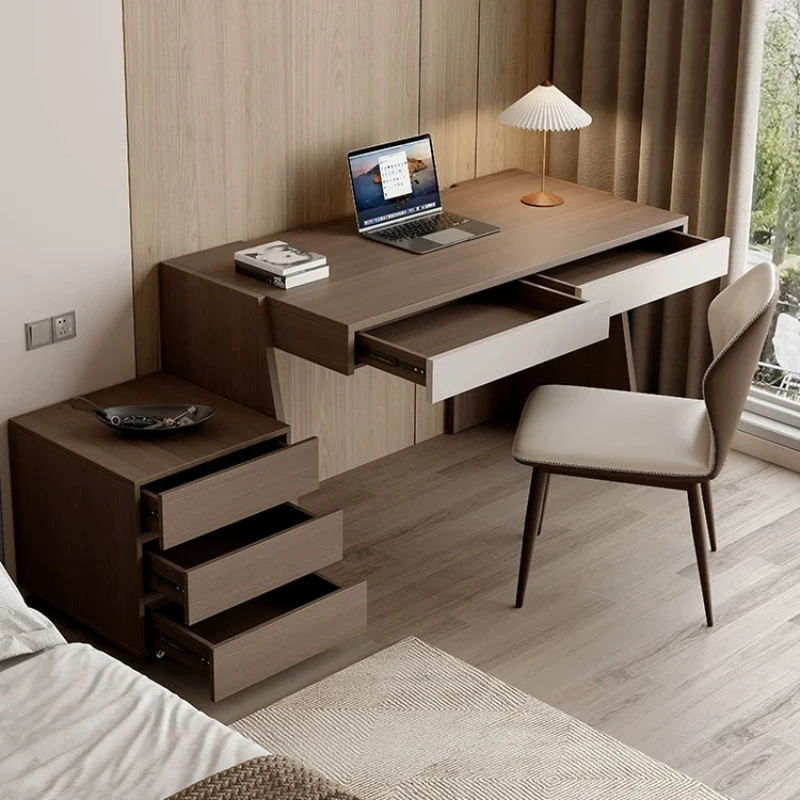 Vertical Wooden Computer Desks Storage Luxury Reading Weird Office Desks Bedroom Study Writing Mesa Computador Furniture 5