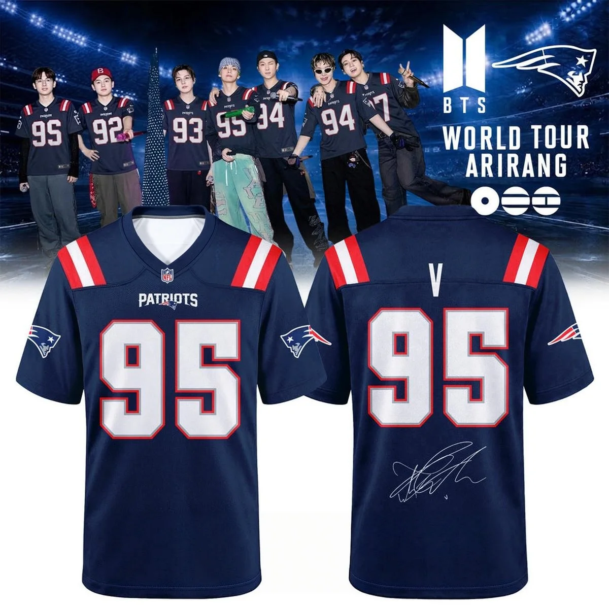 2026 BTS Kpop #JUNGKOOK member x Patriots T-shirt summer Men's and Women's fan gifts Breathable and comfortable Loose Y2K  shirt