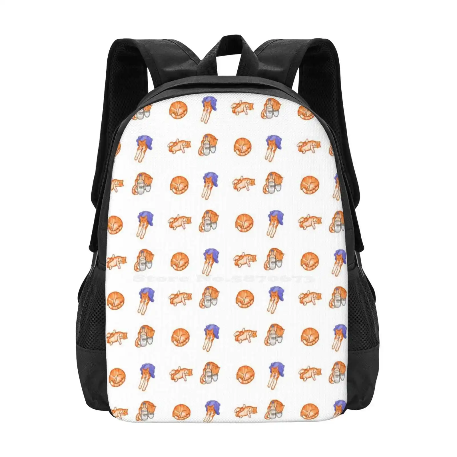 Mochila De Pie el gato, bolso de moda, gato, Vodka, jengibre, gran oferta