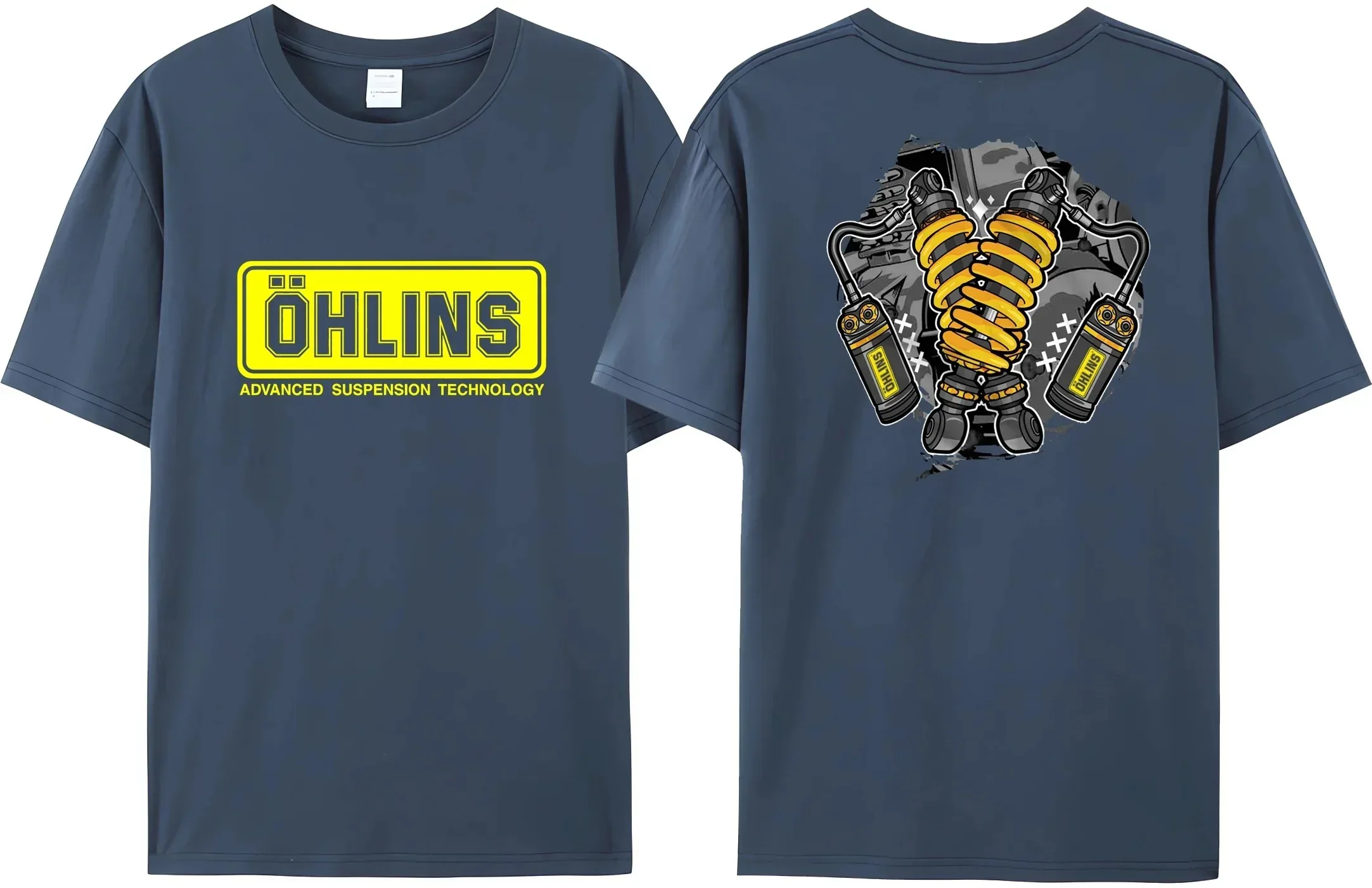 2024 New Men's T-Shirt Ohlins Sports Racing T-Shirt Reversible Shock Ohlins RXF34 M.2 Men's T-Shirt Printed Comfort Tee 33