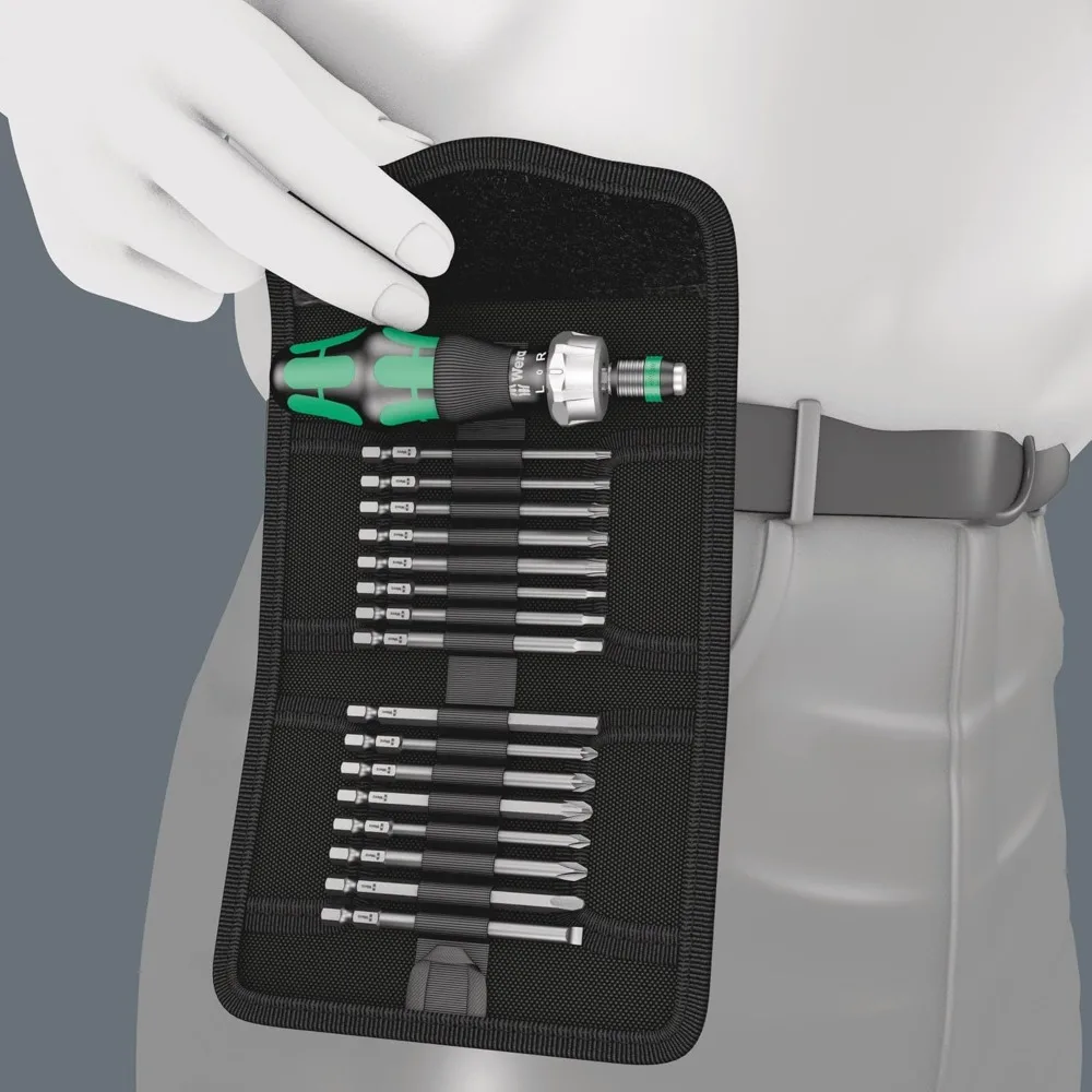 Wera 5051041001 Juego de destornilladores de trinquete Kraftform Kompakt 60 RA de 17 piezas