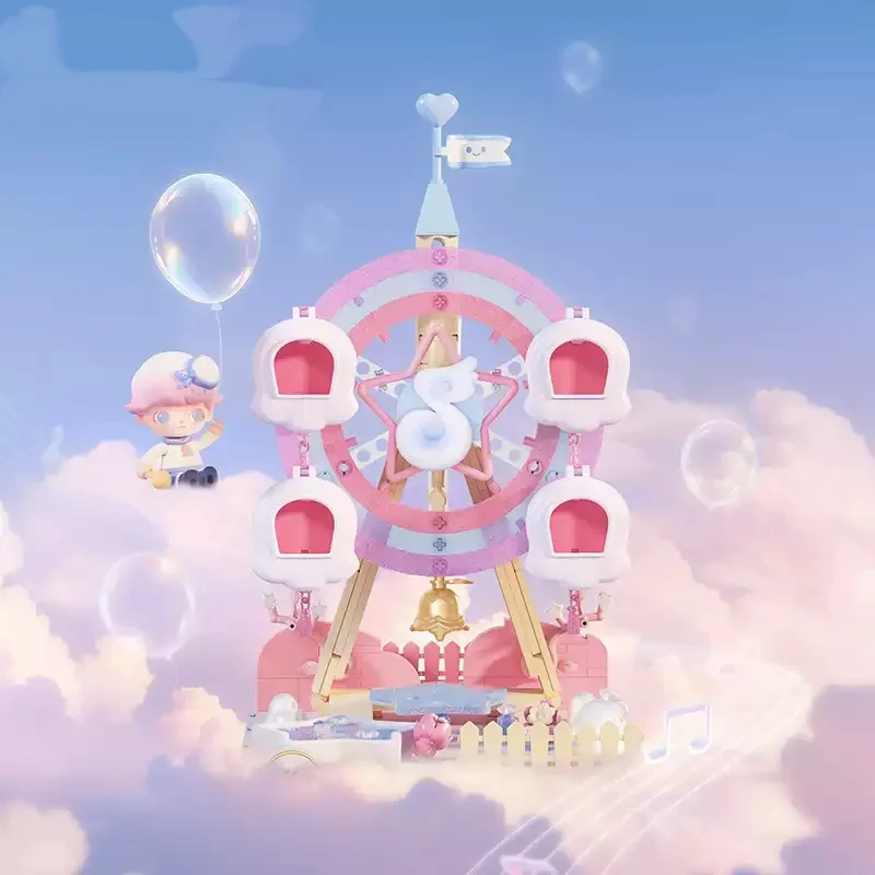 

POP MART DIMOO Dream Melody Series, строительные блоки, слепая коробка, сумка для догадок, оригинальные игрушки, кукла, милые аниме-фигурки, украшения, подарок