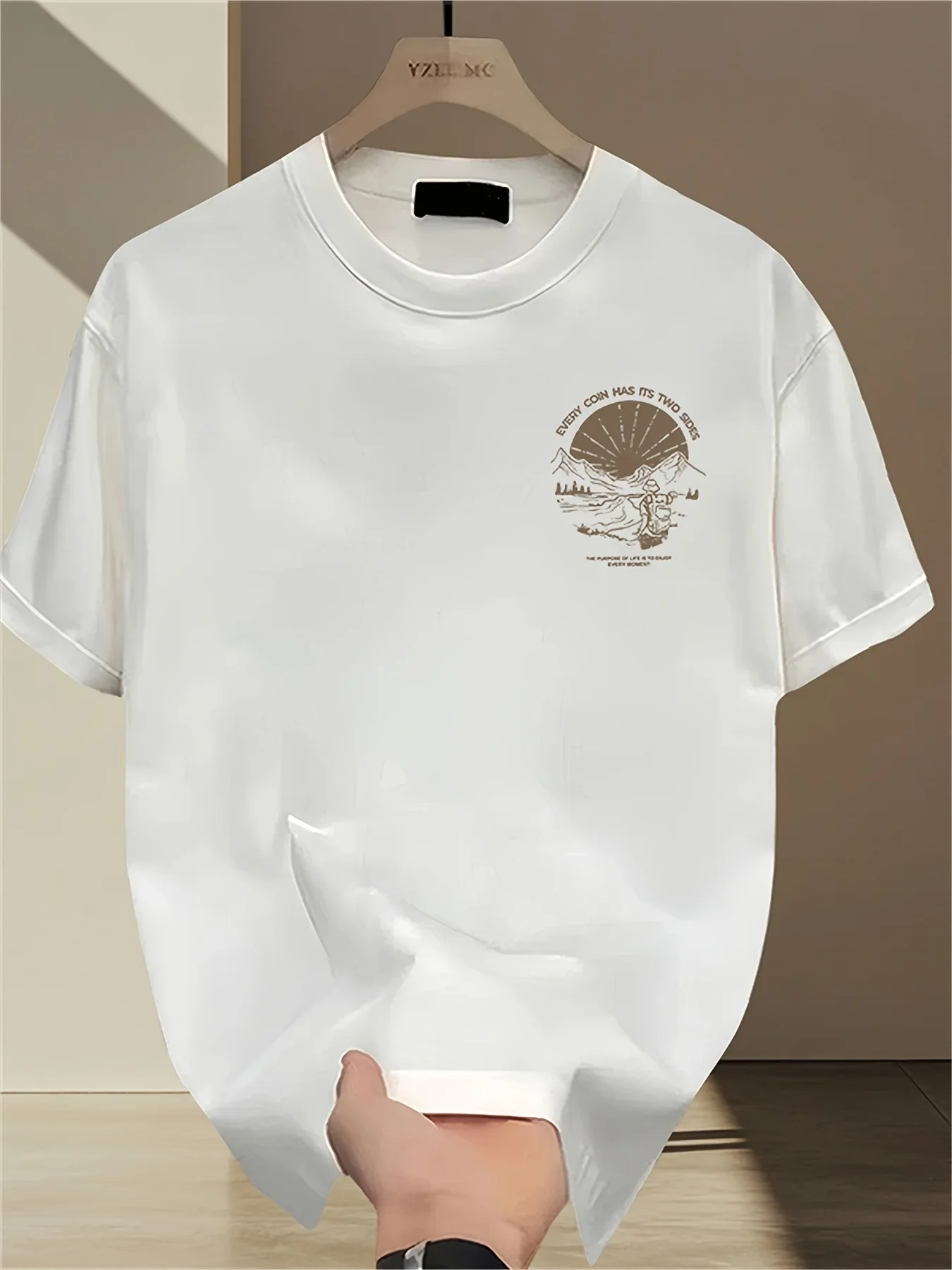 Danqi Yoyo Every Coin Has Its Two Sides Outdoor Hiking Graphic Tee For Men Made Of 100% Cotton Perfect  Summer Streetwear Style