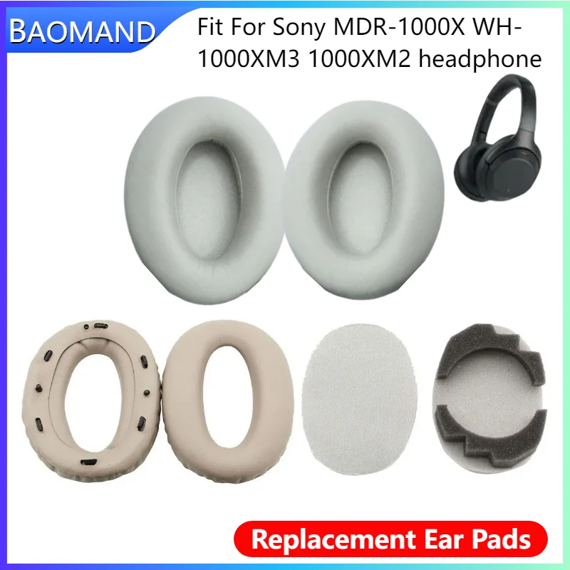

Replacement Ear Pads Cushions for Sony MDR-1000X WH-1000XM3 1000XM2 Headphone Soft Memory Foam Pads/Earpads