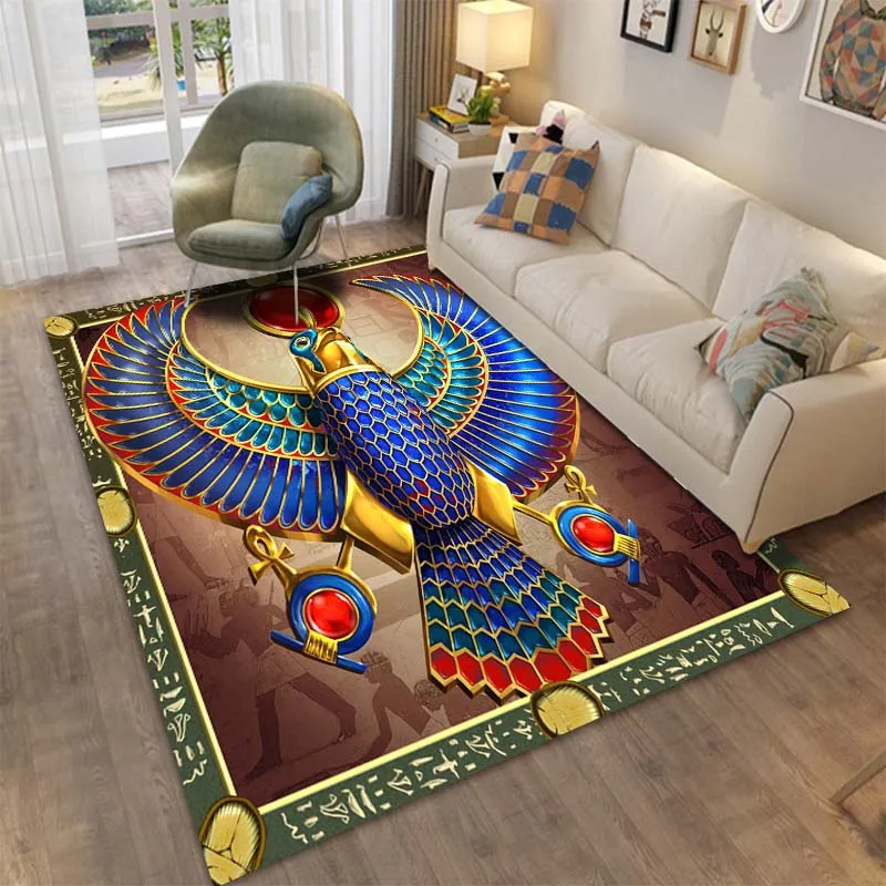 15 Sizes Ancient Egypt God Wall Art Carpet Rug for  Living Room Bedroom Rug Washable Floor Mats Household Area Mat Home Decor