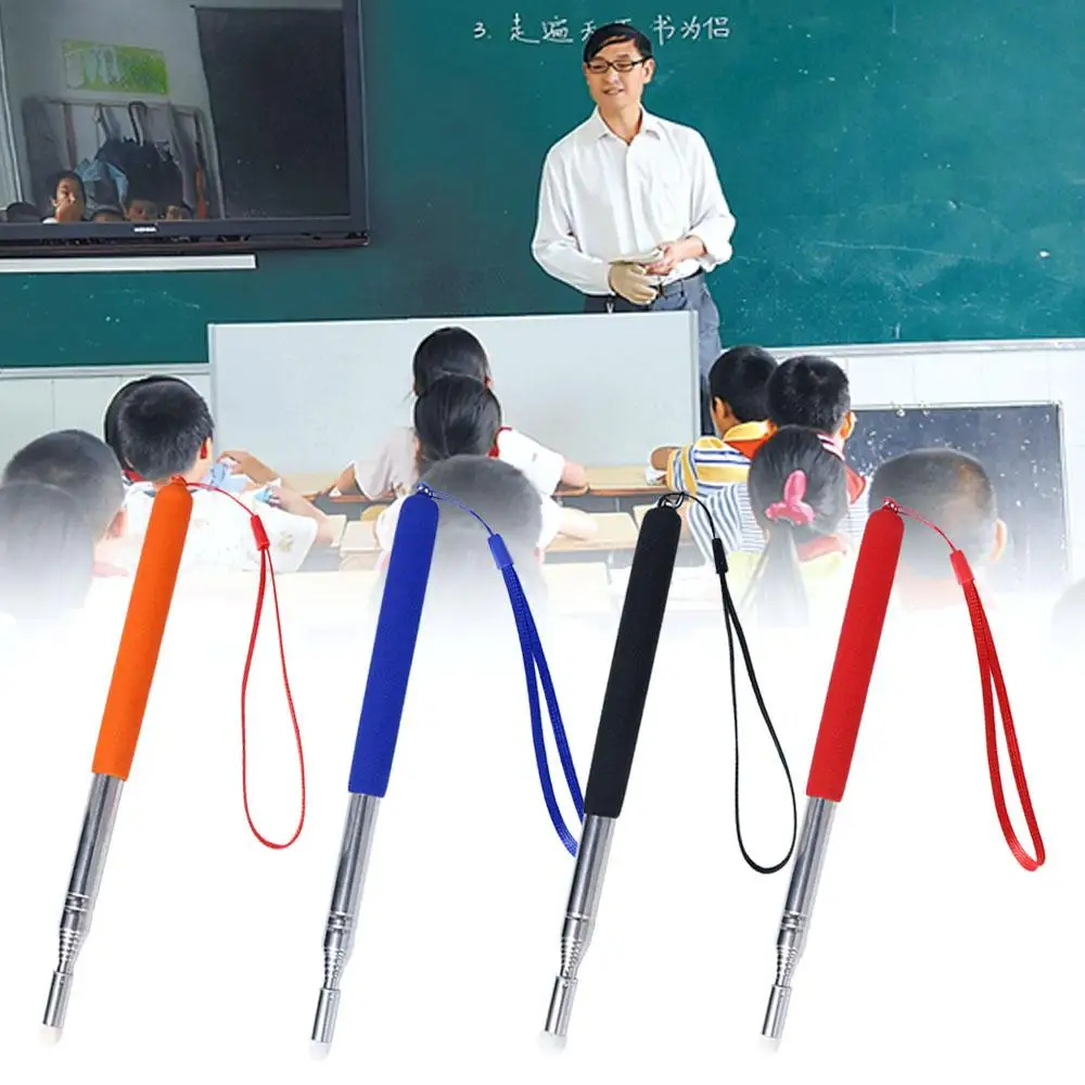 Teacher Tools Telescopic Felt Head Stainless Steel Retractable Pointer Whiteboard Pointer Whiteboard Pen Teachers Pointer Stick