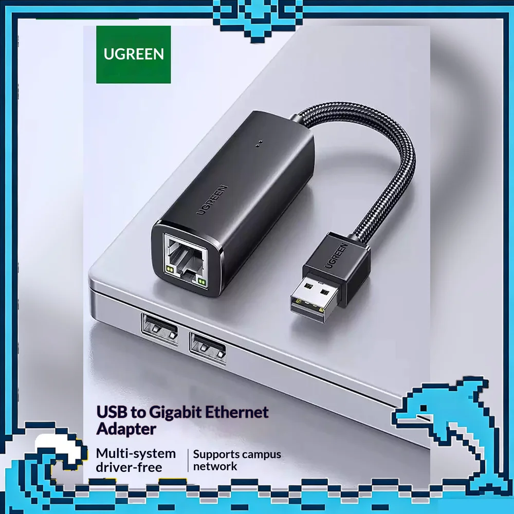 UGREEN 15636 CM650 USB 3.0 to Gigabit Ethernet Adapter USB-A to RJ45 1000Mbps Wired Network Card for Laptop Desktop
