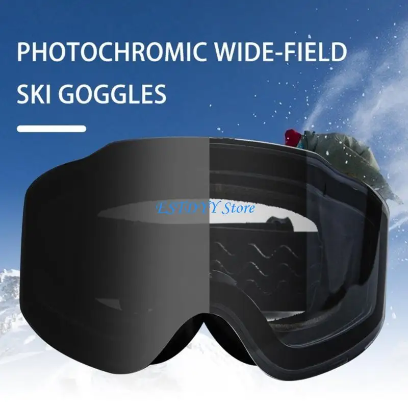 G6DE Ski Goggles Anti-fog Skiing Snowboarding Goggles with UV Protections Double Lens