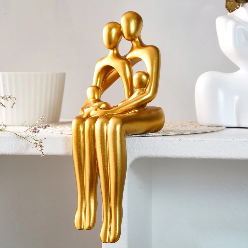 Modern Abstract Family of Four Character Shape Decorations Creativity Living Room Entrance Desktop Ornaments for Home Decor