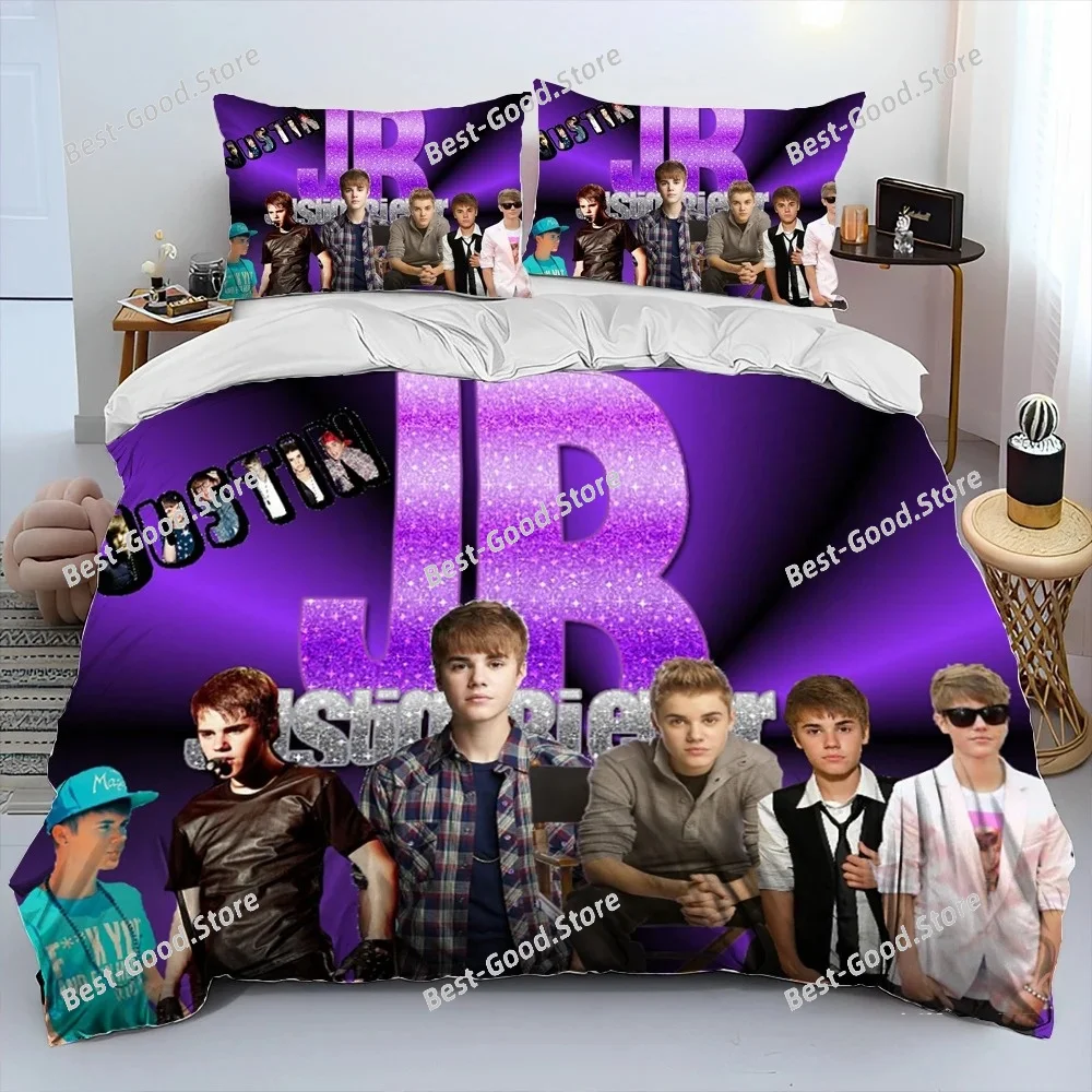 Popular Singe Justin Bieber JBiebs Comforter Bedding Set,Duvet Cover Bed Set Quilt Cover Pillowcase,king Queen Size Bedding Set