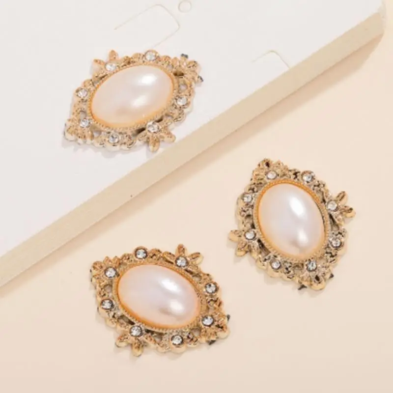 e8bd 10 pcs أزرار flatback سحر لؤلؤة الاصطناعية زر الحدود الزخرفية #5