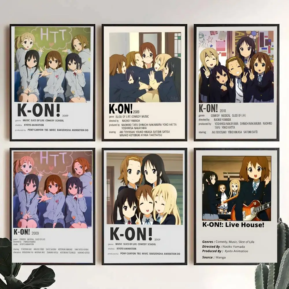 Anime K-K-On! Poster Decorative Wall Art Stickers Mural For Home Living Room Hallway Decor Gift
