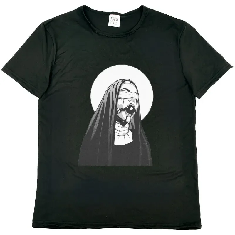 Sex Nun Nonne Tshirt Church of Satan Satanism Goth Gothic Anton Lavey Zombie Men Women Modal T Shirt Hip Hop Tees Tops Harajuku